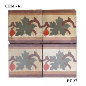 Antica pavimentazione in cementine. cm 20x20. Epoca primi 1900.